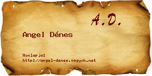 Angel Dénes névjegykártya
