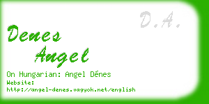 denes angel business card